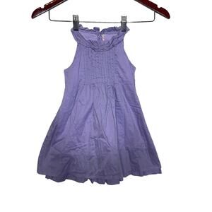 Il Gufo girls lavender purple sleeveless lined cotton dress sz 4